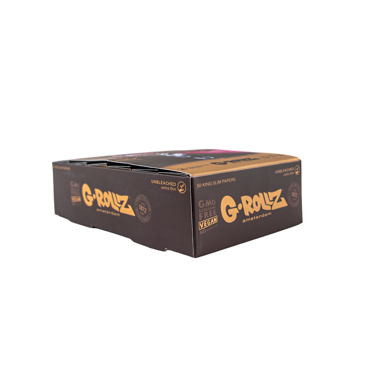 G-Rollz Rolling Papers, Tips & Poker: Unbleached Extra Thin - King Size