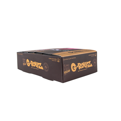G-Rollz Rolling Papers, Tips & Poker: Unbleached Extra Thin - King Size