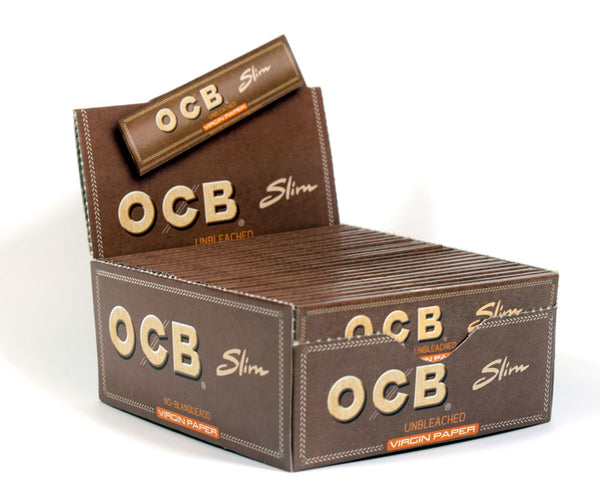 OCB Rolling Papers: Virgin Slim - King Size Slim - 50pcs Full box