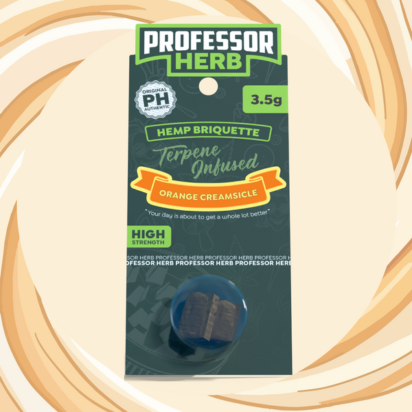 Professor Herb Hemp Briquette Hash (3.5g) - Orange Creamsicle [LIMITED EDITION]
