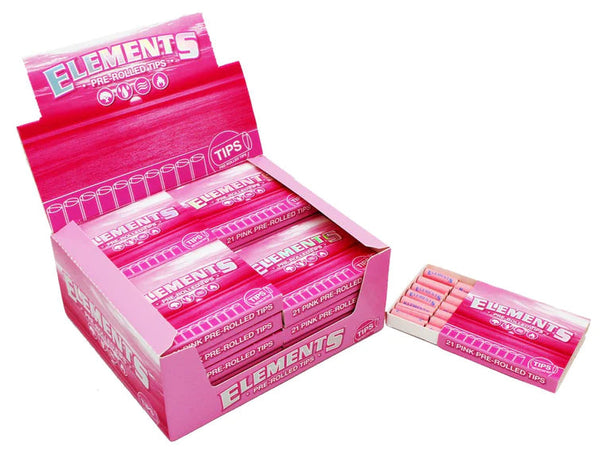 Elements Pink Pre-Rolled Tips - 20pcs Full Box