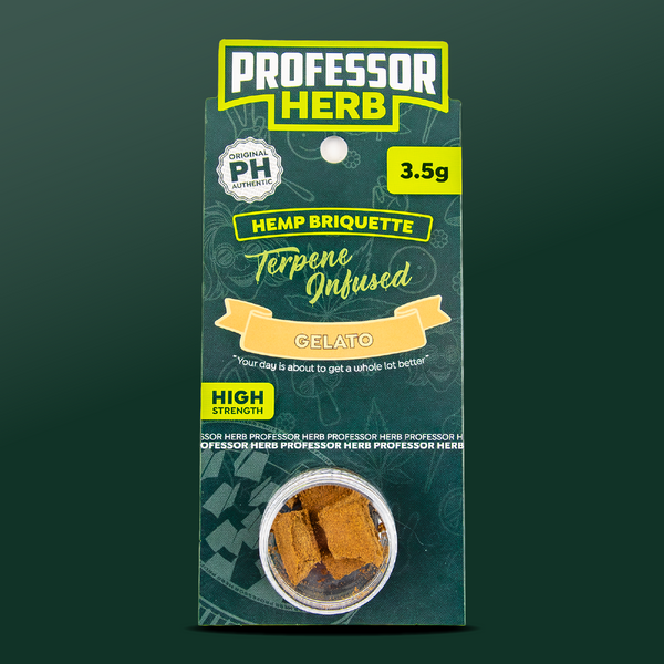 Professor Herb Hemp Briquette Hash (3.5g) - Gelato