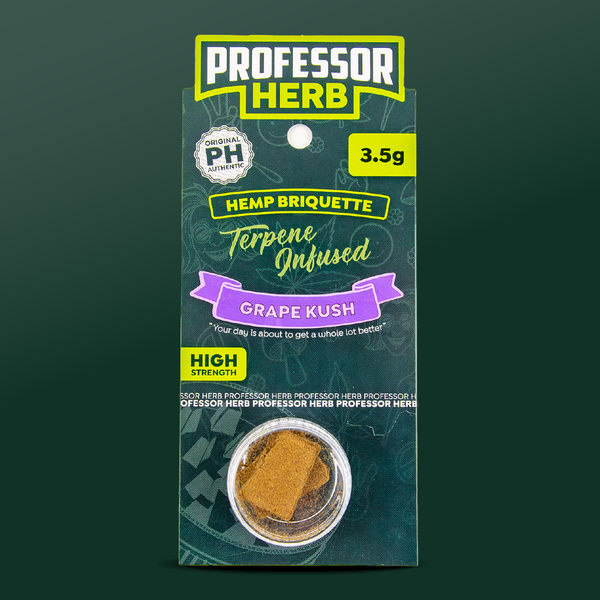 Professor Herb Hemp Briquette Hash (3.5g) - Grape Kush