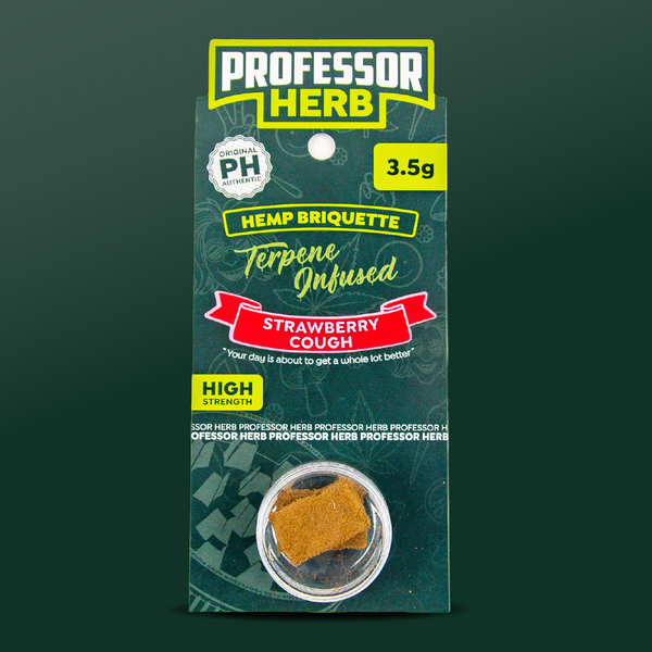 Professor Herb Hemp Briquette Hash (3.5g) - Strawberry Cough