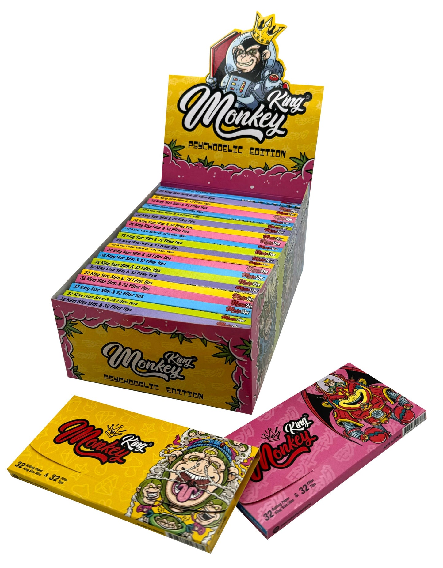 Monkey King Papers & Tips: Psychedelic (24 Pack)