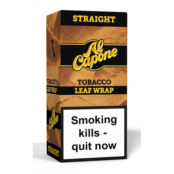 Al Capone Tobacco Leaf Wraps - Straight - 20 Pack Full Box