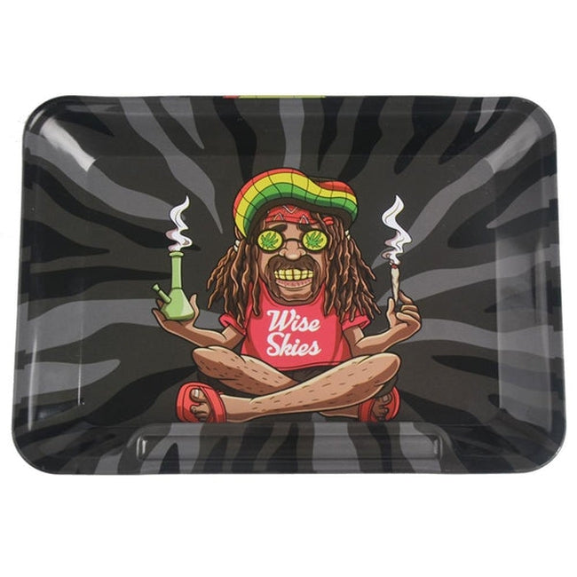 Wise Skies 'Rasta Man' Small Rolling Tray-Wise Skies Professor Herb