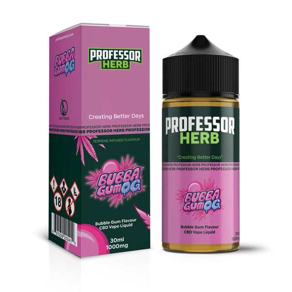 Professor Herb CBD Vape Liquid 1000mg/30ml - Bubba Gum OG