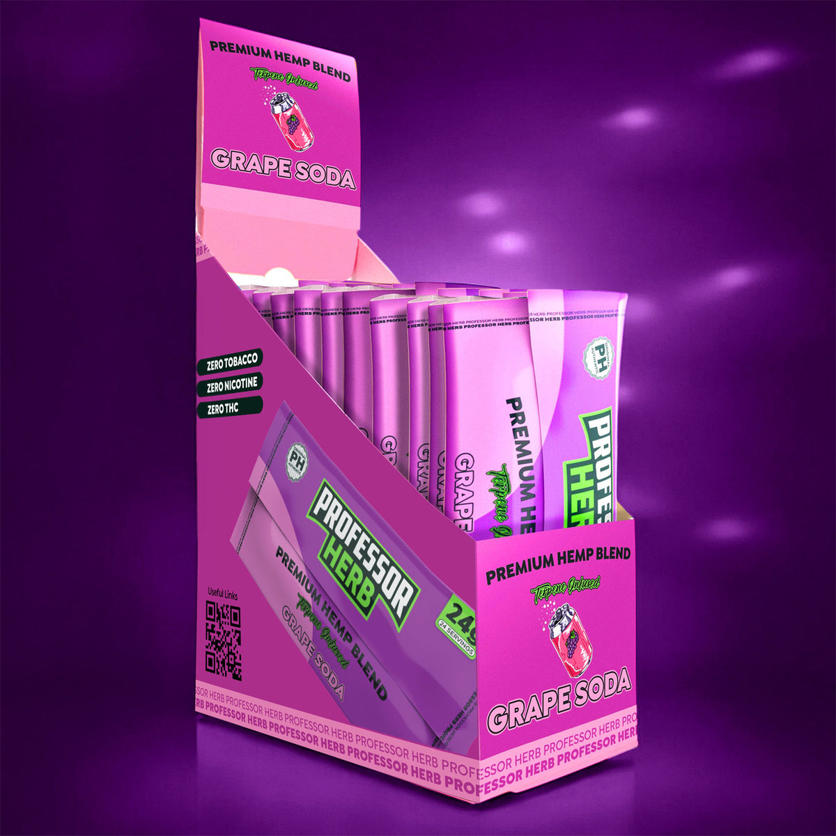 Professor Herb Premium Hemp Blend (Box of 10) - Grape Soda