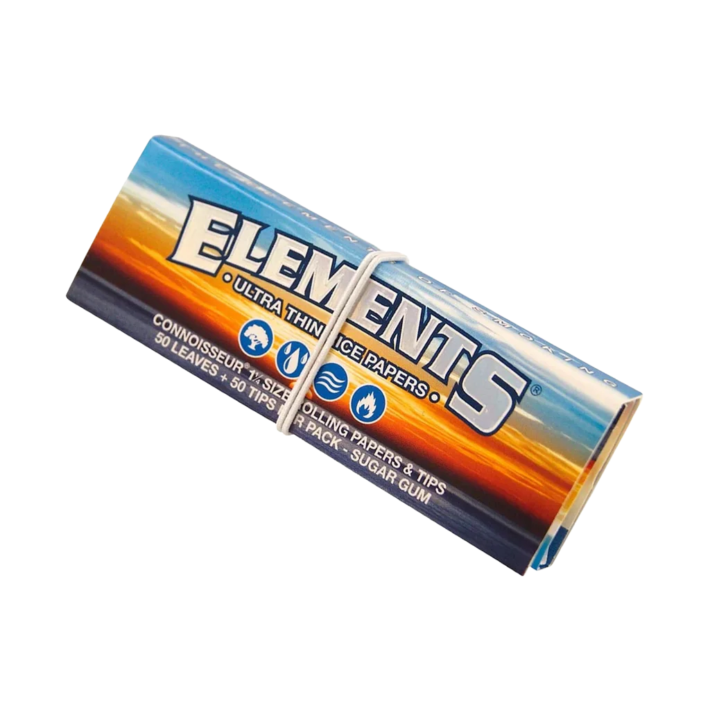 Elements Connoisseur Ultra Thin Rice Rolling Papers & Tips - Blue