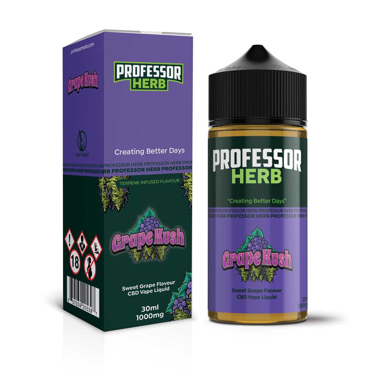 Professor Herb CBD Vape Liquid 1000mg/30ml - Grape Kush