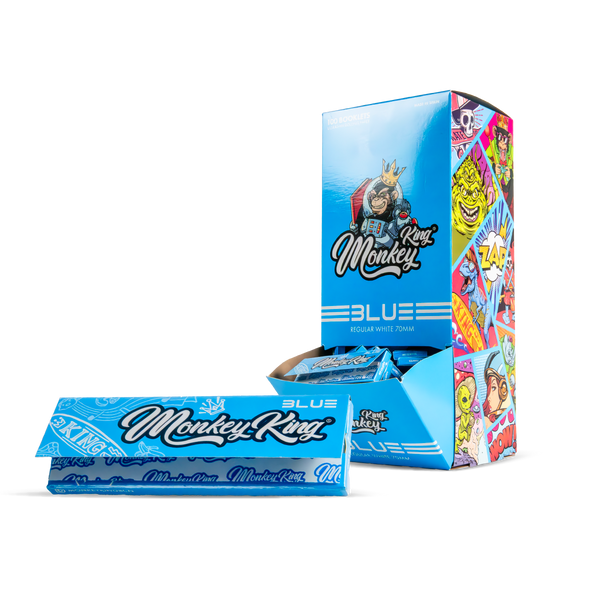 Monkey King Regular Rolling Papers: Blue - 100pcs Full Box