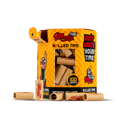 Monkey King Pre-Rolled Filter Tips: Unbleached