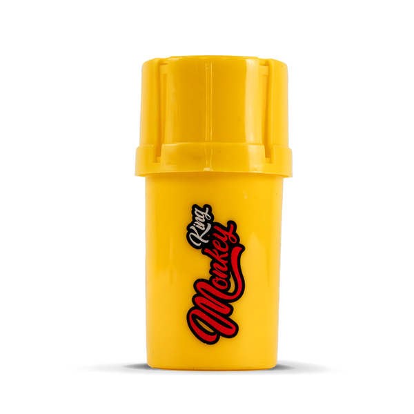 Monkey King Plastic Grinder Storage/Stash Pots - Yellow