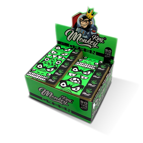 Monkey King Card Filter Tips: Green - 50pcs Full Box