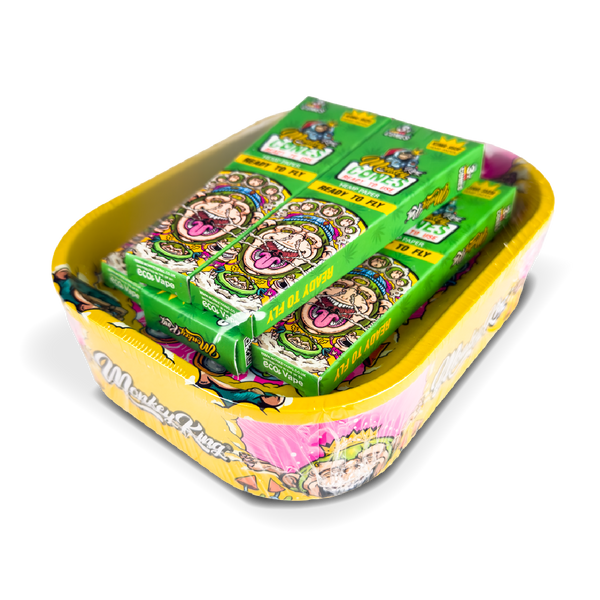 Monkey King Rolling Tray Box + Hemp Cones