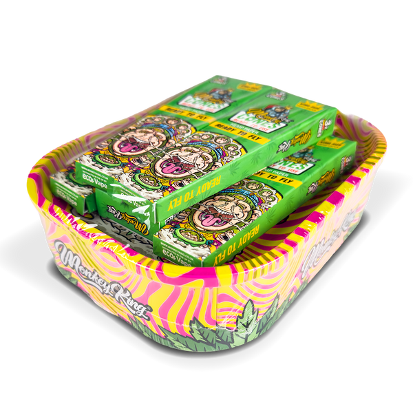 Monkey King Rolling Tray Box + Hemp Cones - Hypnotic