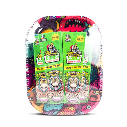 Colorful packaging with cartoon characters and text on a white background
