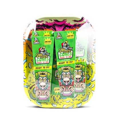Packaged product with colorful design and text on a white background
