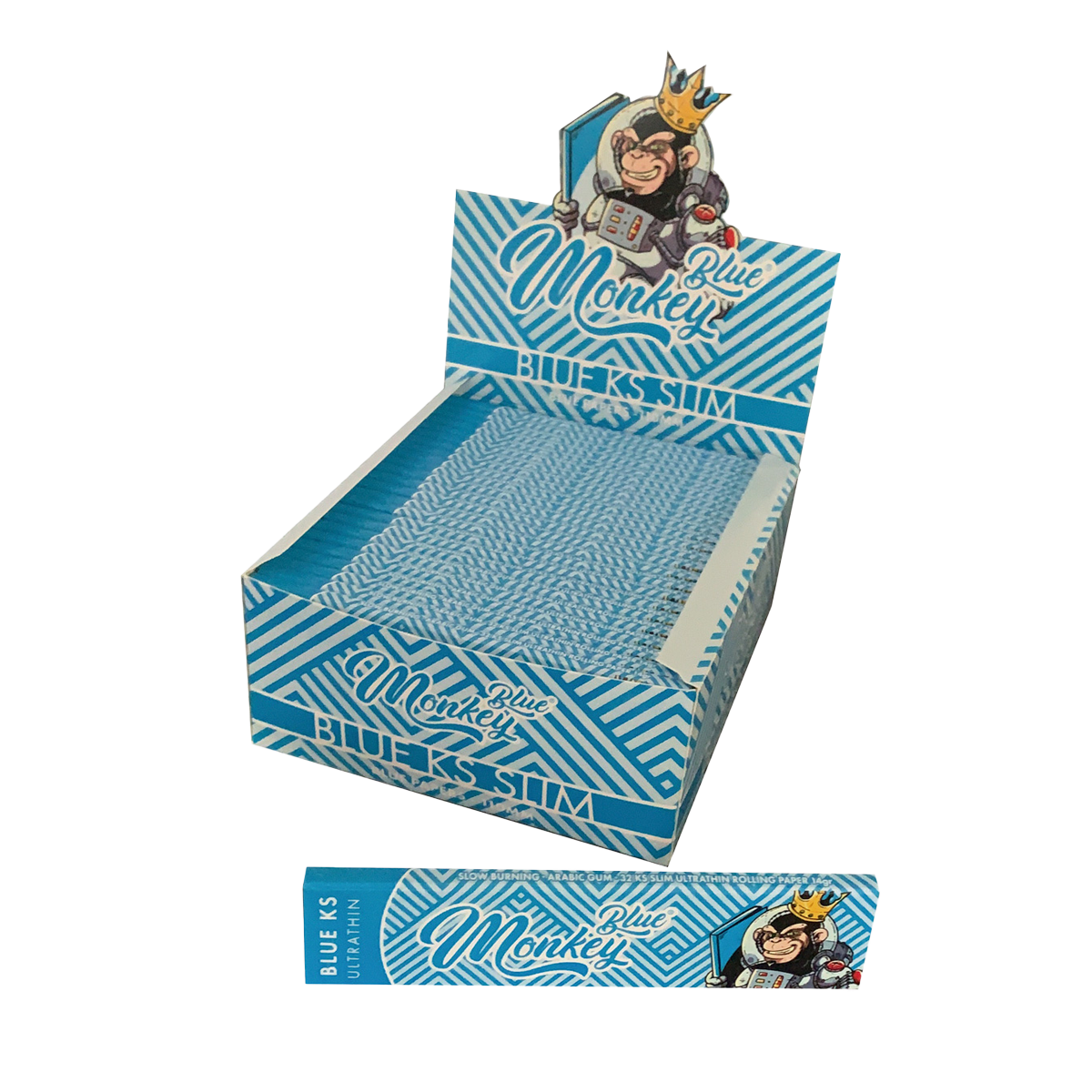 Monkey King Rolling Papers: Blue - King Size