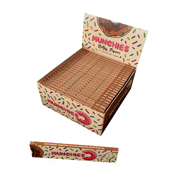 Monkey King Rolling Papers: Munchies Ed. - King Size Unbleached - 50pcs Full Box