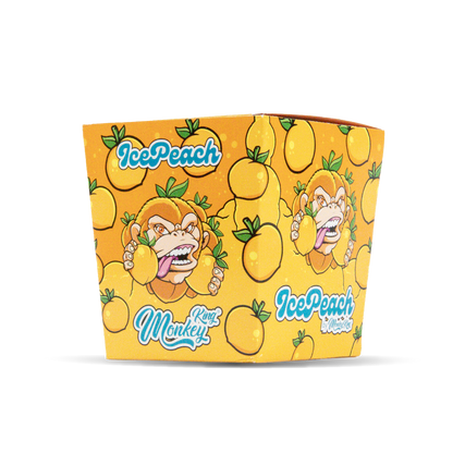 IcePeach packaging with cartoon monkey design on a white background
