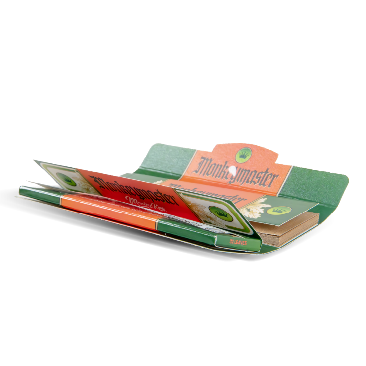 Cardboard product packaging with colorful design on a white background