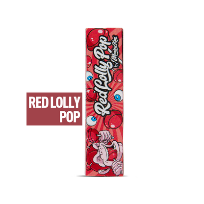 Red Lolly Pop packaging with cartoon character on a white background