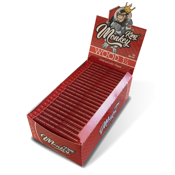 Monkey King Rolling Papers: Unbleached - Medium 1 1/4 - 50pcs Full Box