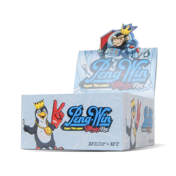 Monkey King Rolling Papers & Tips: Peng-Win Ed. - King Size (24 Pack)