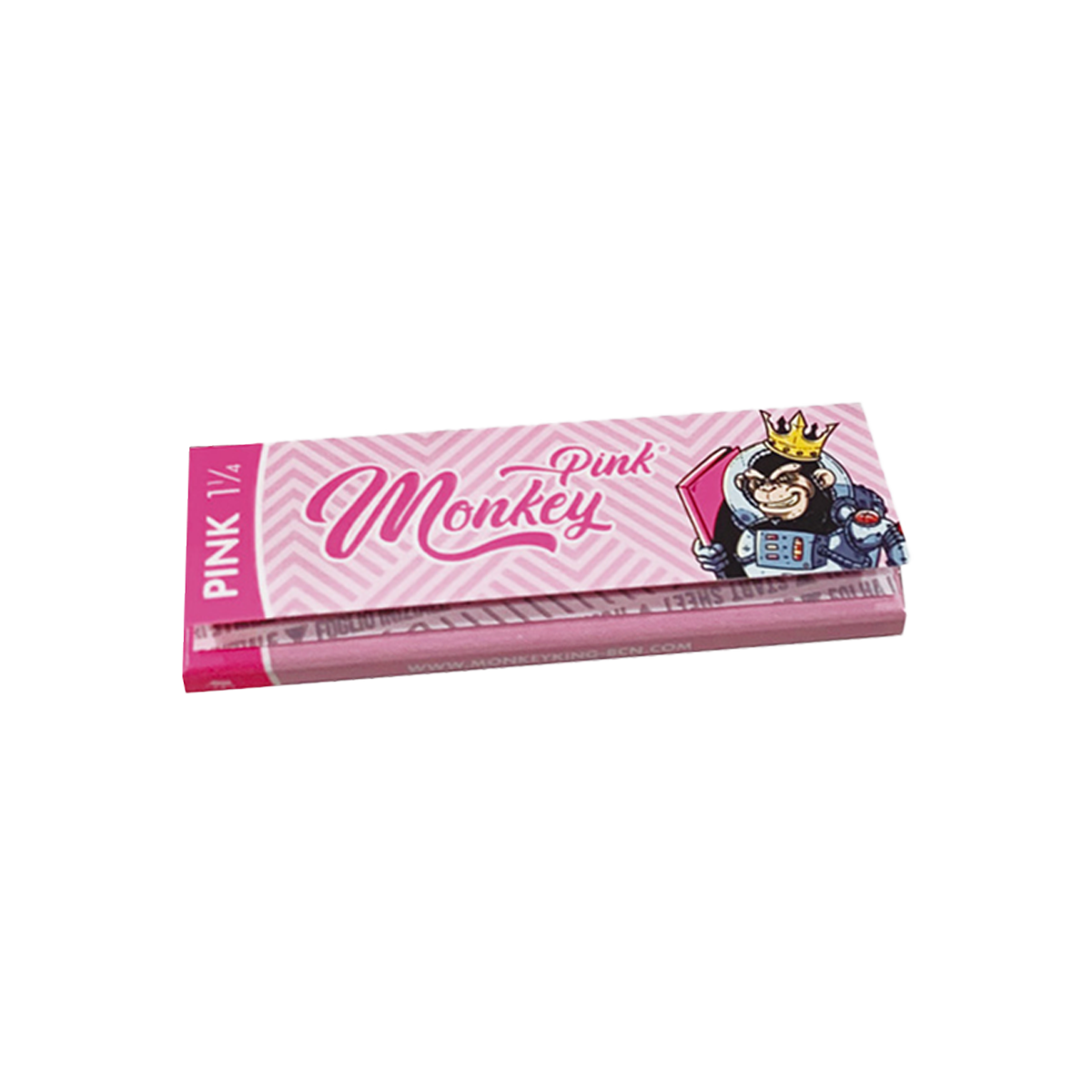 Pink Monkey King rolling paper pack on a white background
