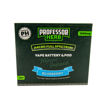 Professor Herb 1000MG H4CBD Full Spectrum 1ML Pod Kit - Blueberry