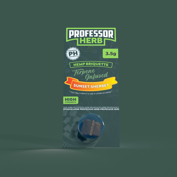 Professor Herb Hemp Briquette Hash (3.5g) - Sunset Sherbet [LIMITED EDITION]