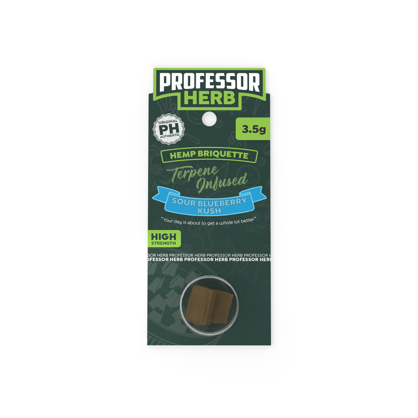 Professor Herb Hemp Briquette Hash (3.5g) - Sour Blueberry Kush