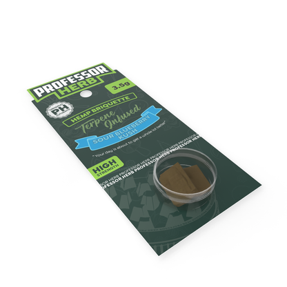 Professor Herb Hemp Briquette Hash (3.5g) - Sour Blueberry Kush