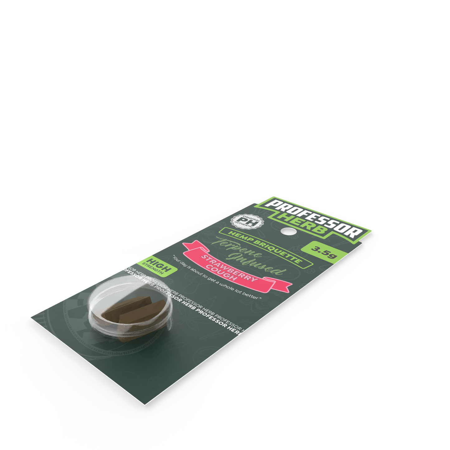 Professor Herb Hemp Briquette Hash (3.5g) - Strawberry Cough