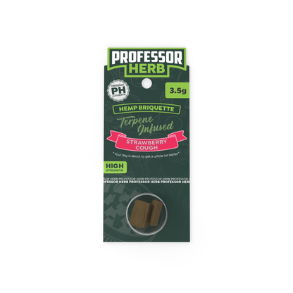 Professor Herb Hemp Briquette Hash (3.5g) - Strawberry Cough