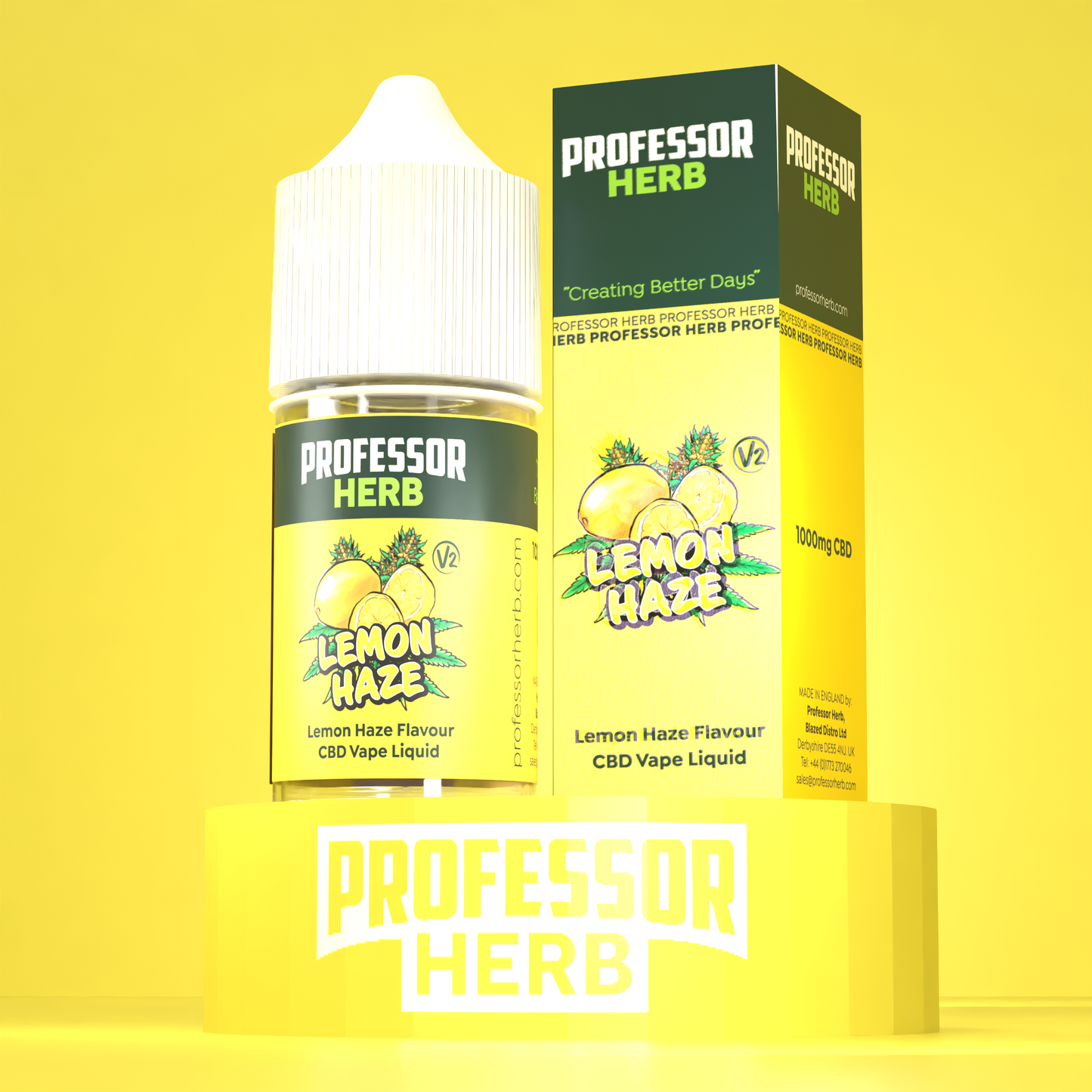 Professor Herb CBD Vape Liquid 1000mg/30ml - Lemon Haze V2