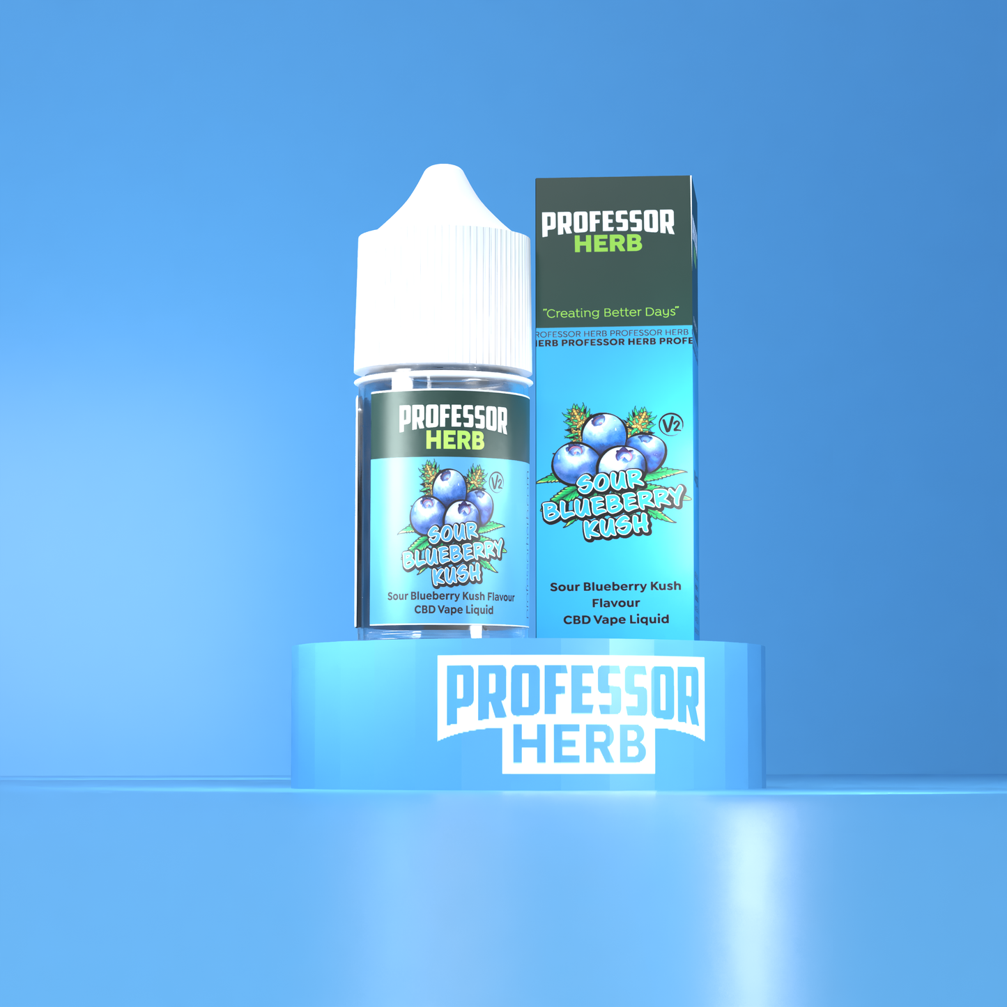 Professor Herb CBD Vape Liquid 1000mg/30ml - Sour Blueberry Kush V2