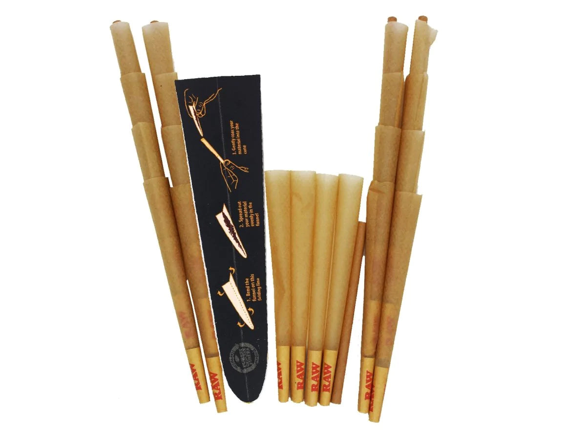 RAW Classic Black King Size Pre Rolled Cones (20 pcs)-RAW