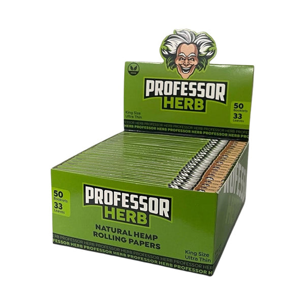 Professor Herb King Size Ultra Thin Rolling Papers - Natural Hemp