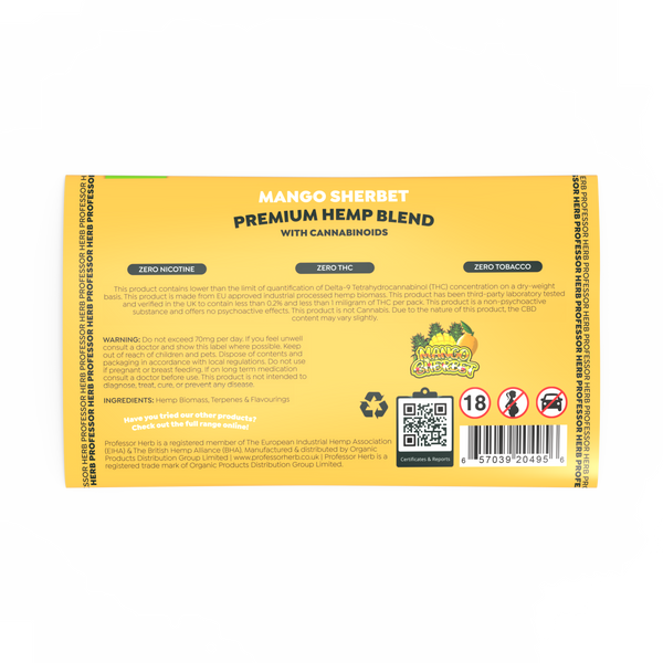 Professor Herb Premium Hemp Blend (20g) - Mango Sherbet