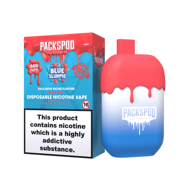 Packspod by Packwoods Nicotine Disposable Vape 2ml/20mg - Blue Slurpie
