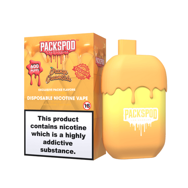 Packspod by Packwoods Nicotine Disposable Vape 2ml/20mg - Orange Creamsicle