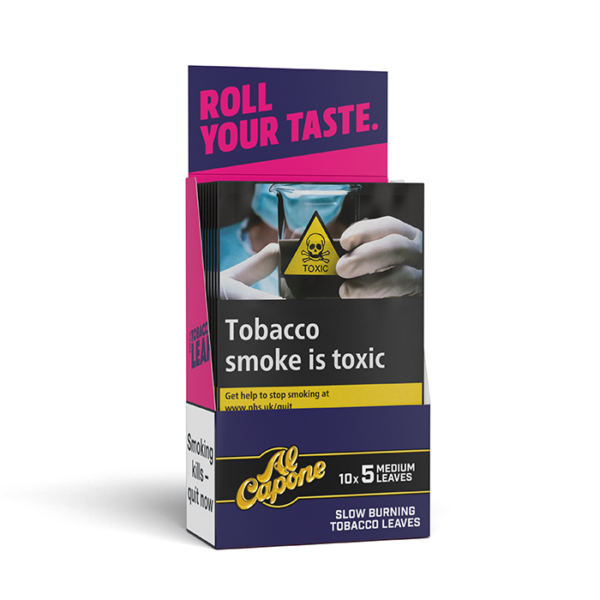 Al Capone Tobacco Leaf Wraps - Mixx — 10 Pack Full Box (50 x wraps)