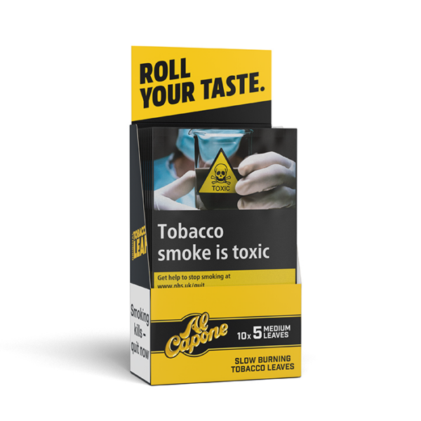 Al Capone Tobacco Leaf Wraps - Original — 10 Pack Full Box (50 x wraps)