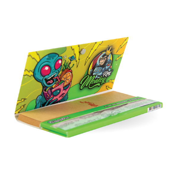Monkey King Rolling Papers & Tips: Alien Burst - King Size Unbleached