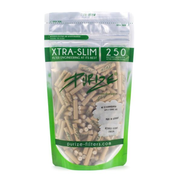 PURIZE® Activated Carbon Xtra Slim Filters Bag (250 pcs) — Organic