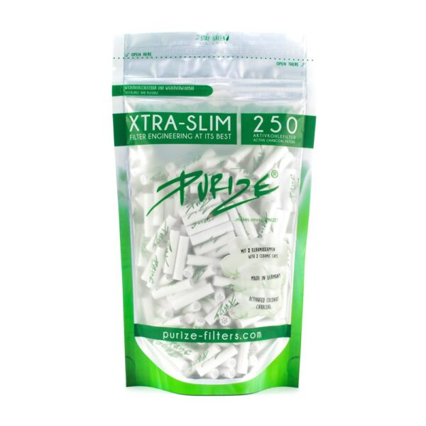 PURIZE® Activated Carbon Xtra Slim Filters Bag (250 pcs) — White