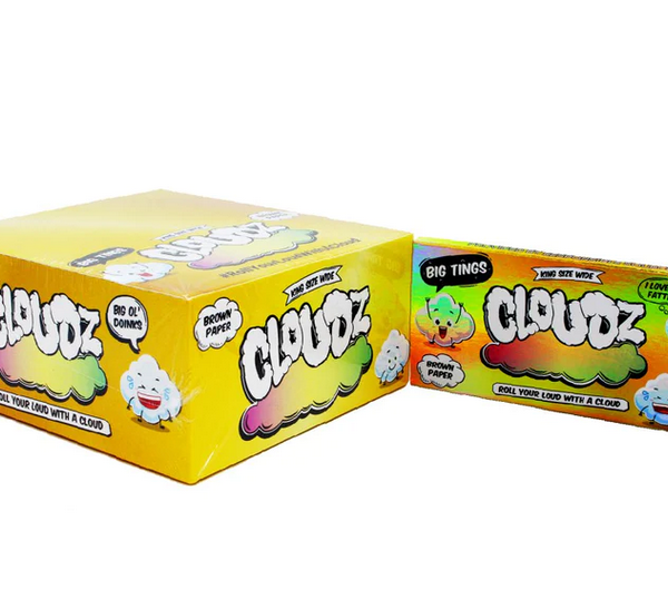 Cloudz King Size Wide Rolling Papers — Brown (20pcs Full Box)
